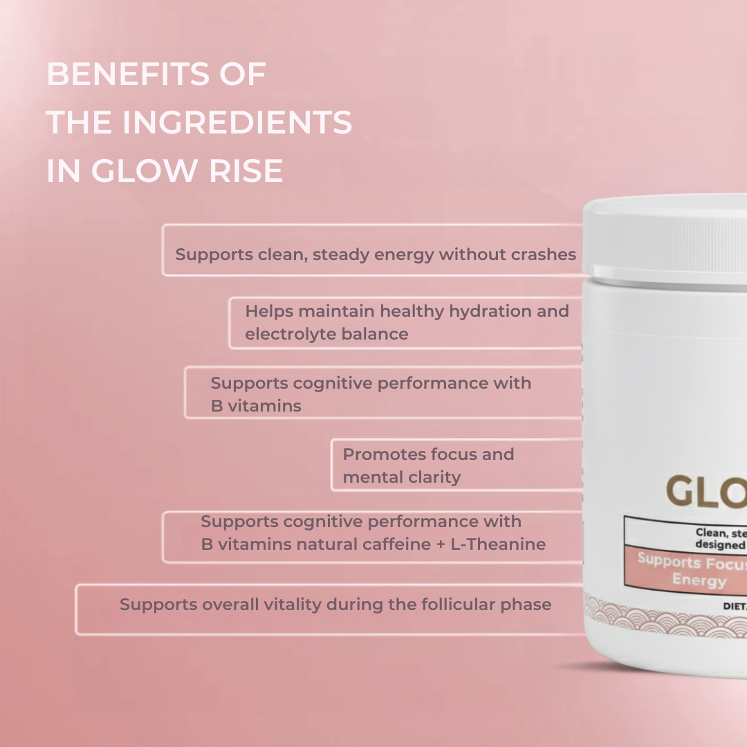 Glow Rise™ – Clean Energy + Hydration for Your Follicular Phase